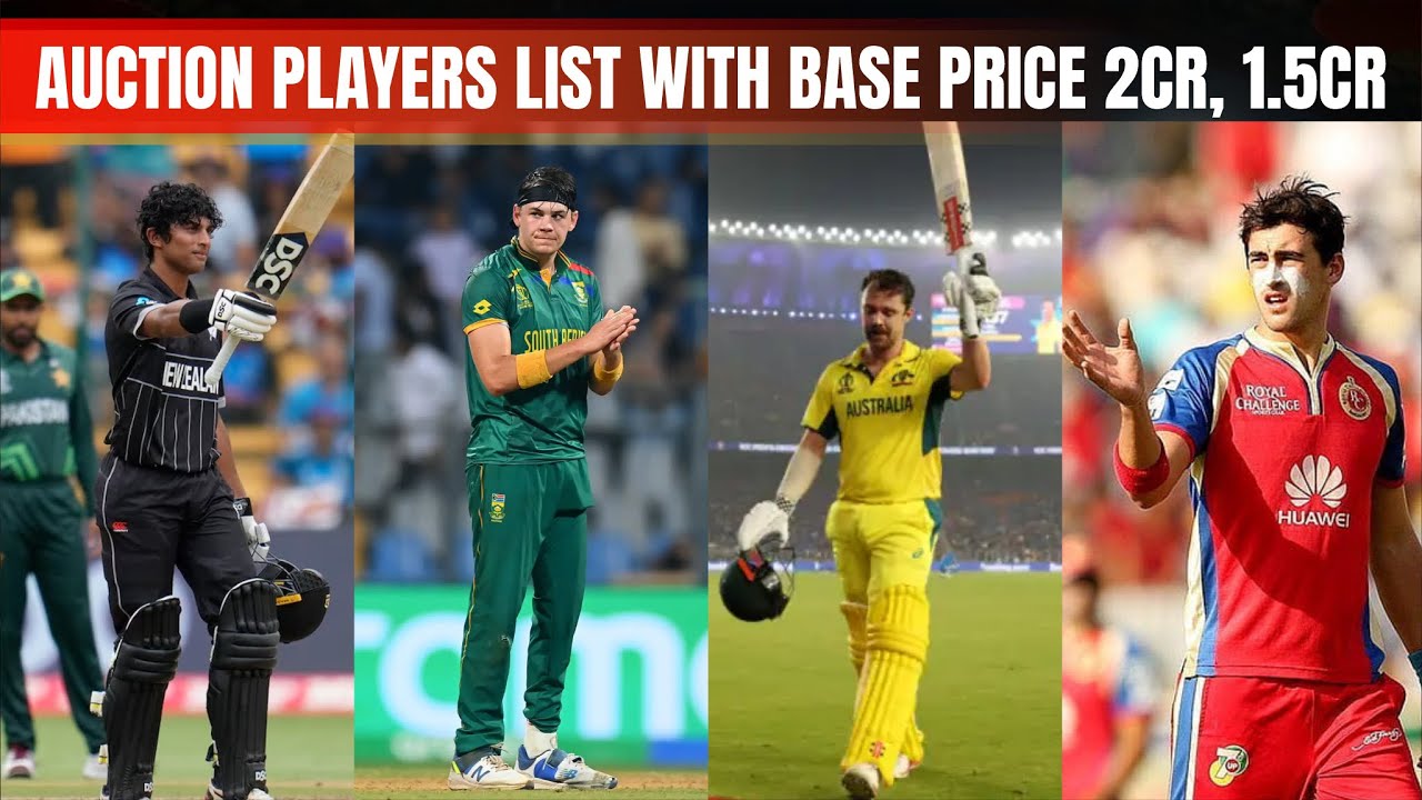 IPL 2024 Auction Players list Base Price wise revealed YouTube