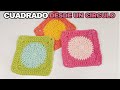 Cómo tejer un cuadrado sólido a crochet a partir de un círculo (solid circle granny square)
