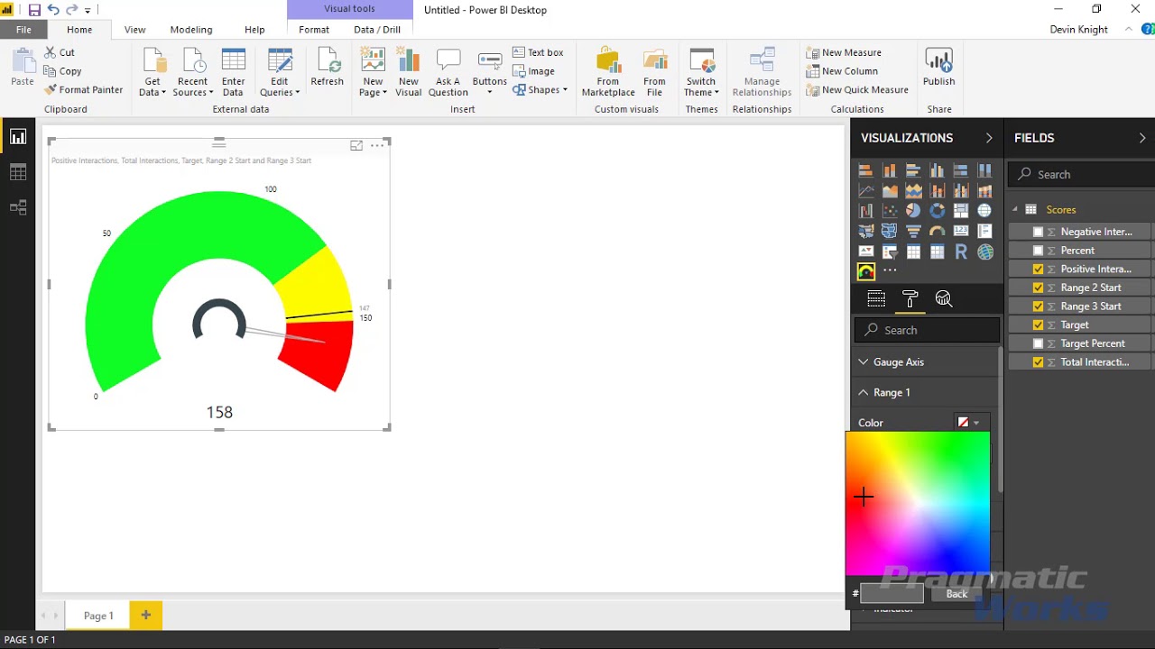 How To Use Tachometer In Power Bi