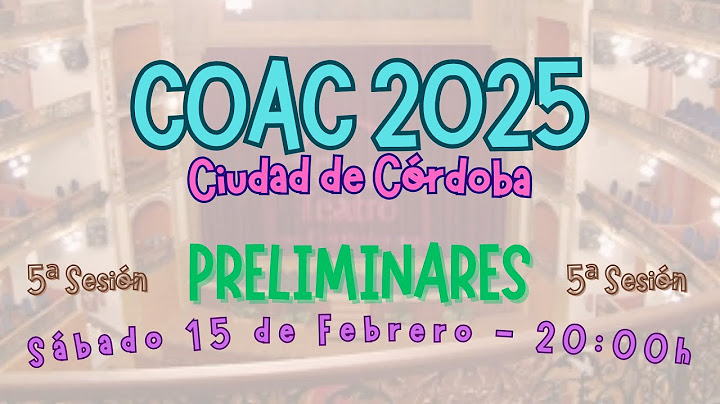 [COAC Córdoba 2025] 5ª Sesión Preliminares