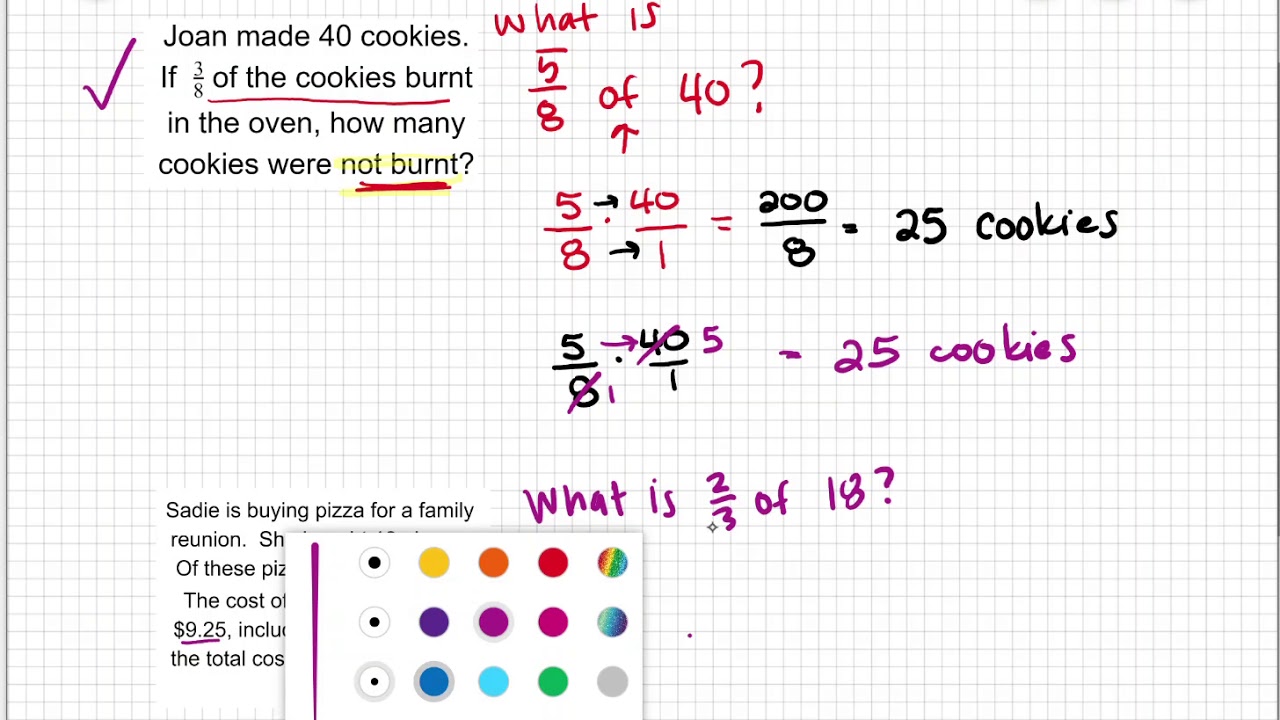 solving problems with fractions