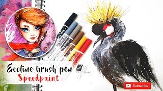 Ecoline brush pen\ Speedpaint