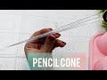 How to make pencil cone for mehndi. Pencil cone kaise banaye full details || how to cut cone sheet 