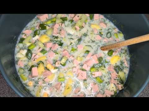 Es gibt nichts besseres als eine kalte Okroschka! Kalte Russische Suppe für den Sommer