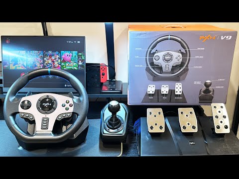 Unboxing and Setup PXN-V9 Racing Wheel, Nintendo Switch