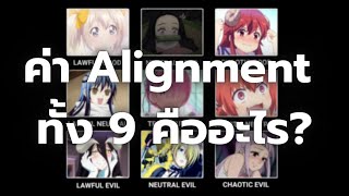 หลักการออกแบบตัวละครด้วยค่า Alignment คุณลักษณะ 9 ประการ