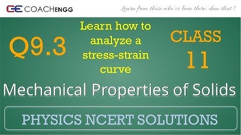 Mechanical Properties of Solids Exercise 9.3 NCERT Solutions Class 11  Stress Strain Curve