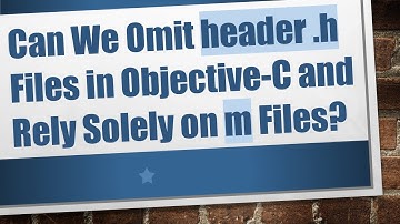 Can We Omit header .h Files in Objective-C and Rely Solely on m Files?