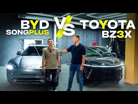 Электричкой до Бреста: сравнительный тест-драйв новинки Toyota BZ3X и лидера продаж BYD Song Plus!