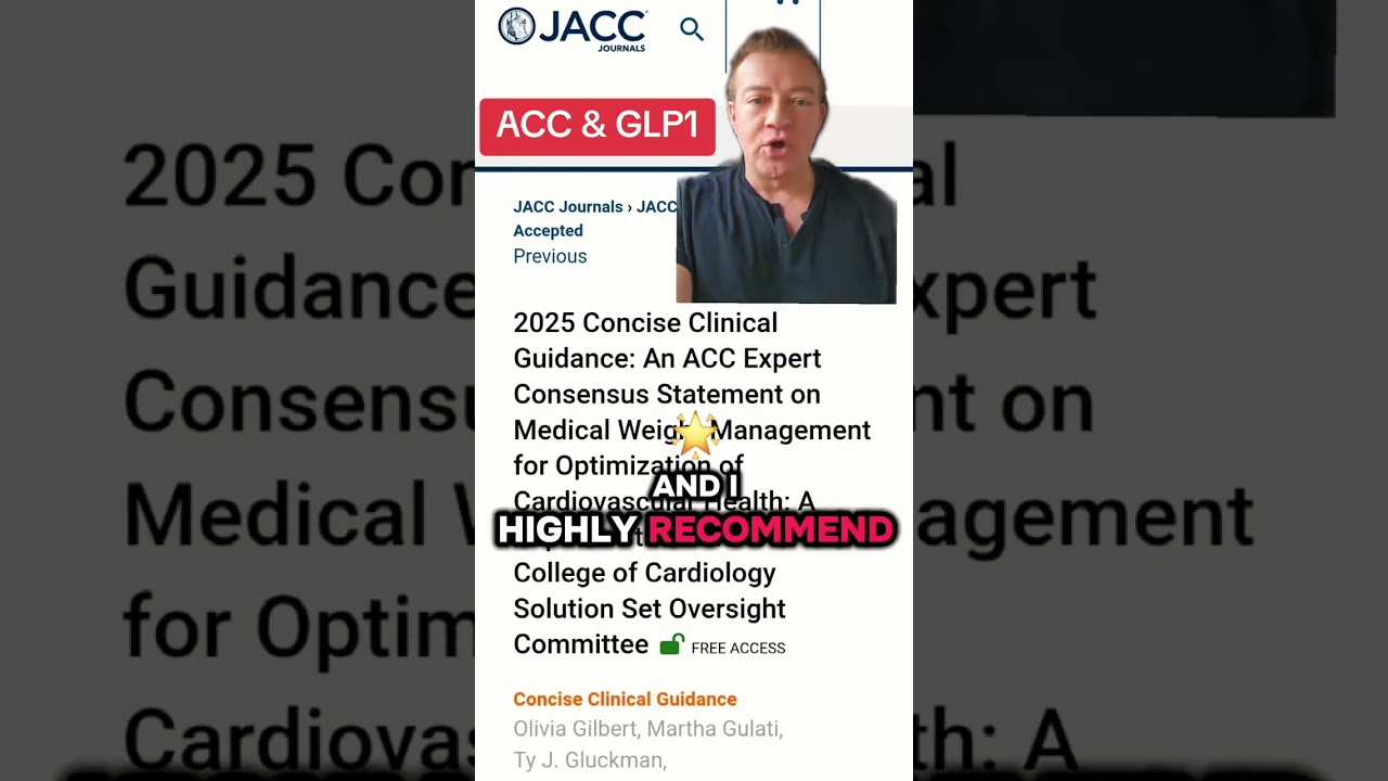 american academy of cardiology glp 1 American College of Cardiology now recommends GLP1 medications first line  for weight loss! What