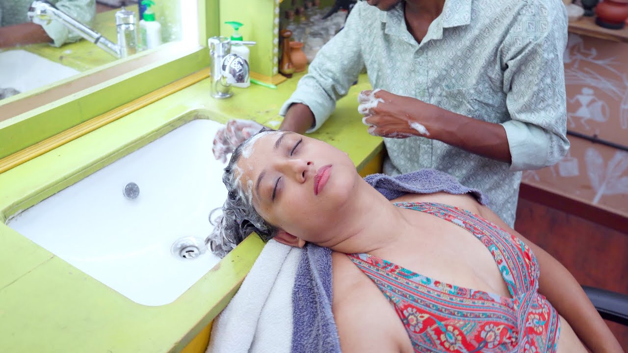 Relaxing Shampoo Hair Wash ASMR for Deep Sleep | Indian Massage