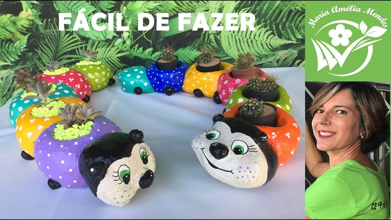 Как сделать красивую цементную гусеницу: горшки и садовые украшения