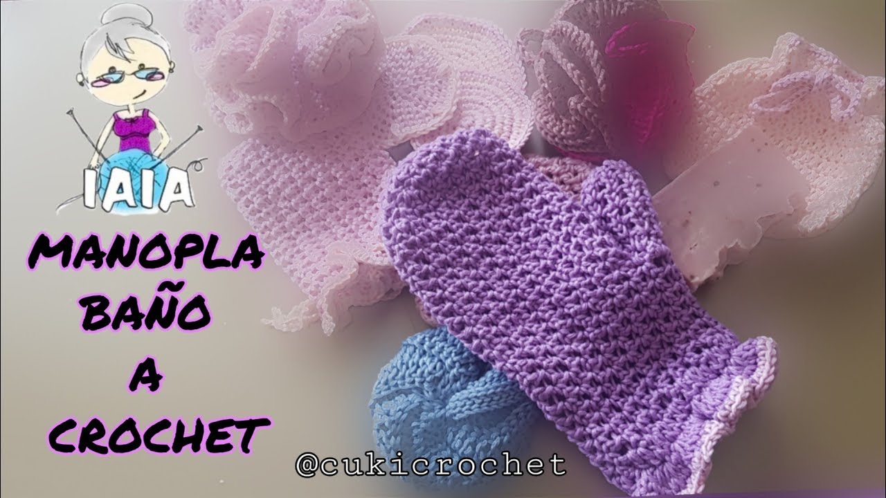 How to crochet ECOLOGICAL AND SOLIDARITY BATHROOM Mitten. - YouTube