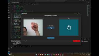 Rock-Paper-Scissors using Teachable Machine in Python!