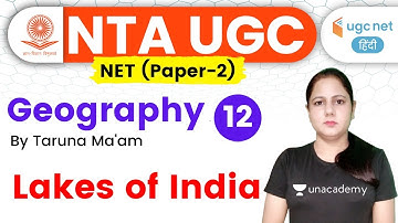 07:00 PM - UGC NET 2020 (Paper-2) | Geography by Taruna Ma