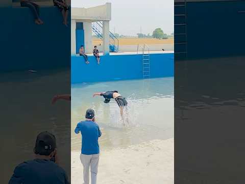 10 flips best moves Gymnastic viral technique swimming pool water parkour restaurant #backflip
