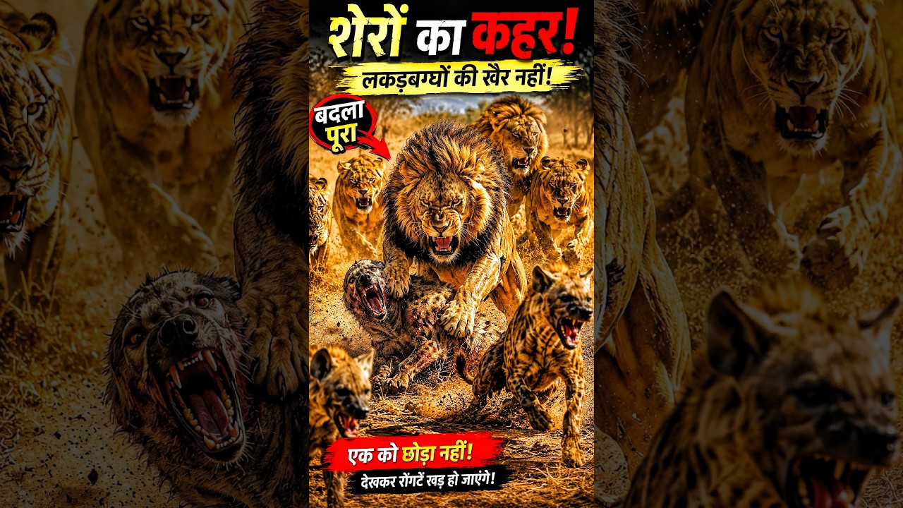 ⁣🔥 क्या शेर अपना बदला ले पाएंगे🔥#shorts #ytshorts #viral #trending #new #animals #wildlife #facts #hd