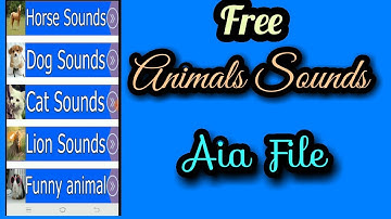 free animals Sounds aia file thunkable