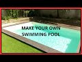 Make your own swimming pool long version. How to build in concrete block to shutter and pvc liner...