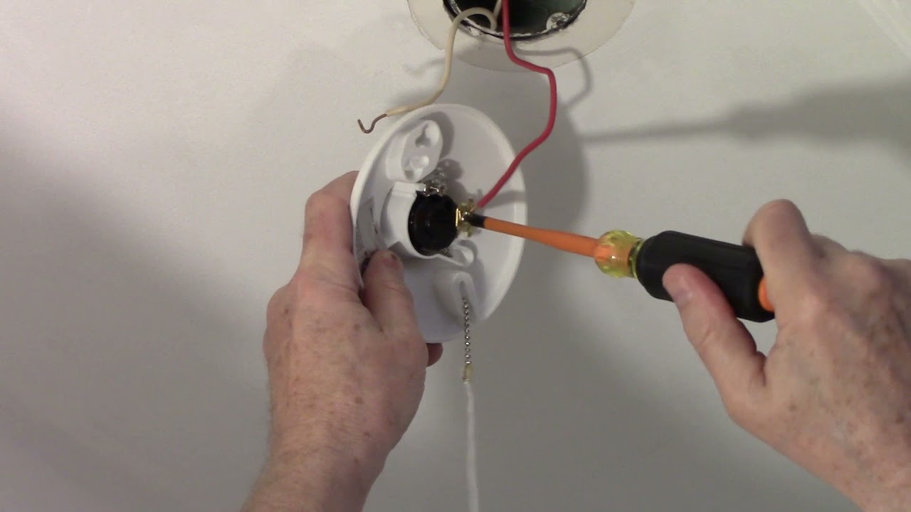 How to Replace a Pull Chain Light Fixture 