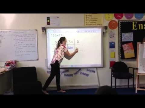 Miss Mercer - Two Digit x Three Digit using Grid Method
