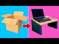 Make Laptop Table at Home With Cardboard | DIY Cardboard Furniture | Easy & Useful Cardboard Craft