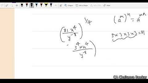 CA Foundation | Mathematics | Indices | Exercise 1(C) [Q. No. 1 to 20 ]