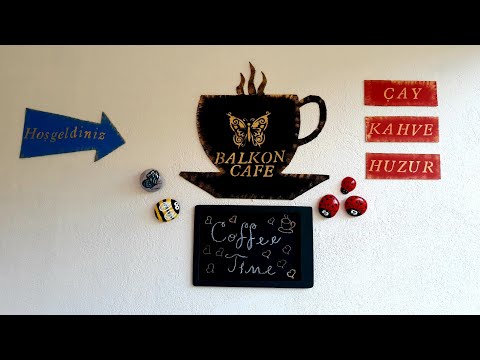 Balkon yenileme fikirleri #2|Mukavvadan pano yapımı| Çay-kahve köşesi☕