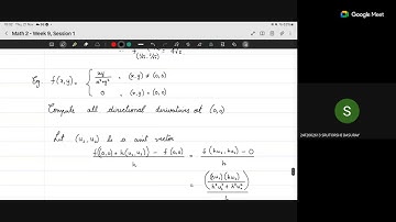 Maths 2 | Multivariable functions (W9)