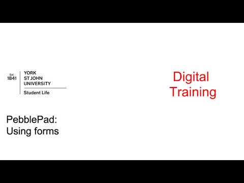 PebblePad forms