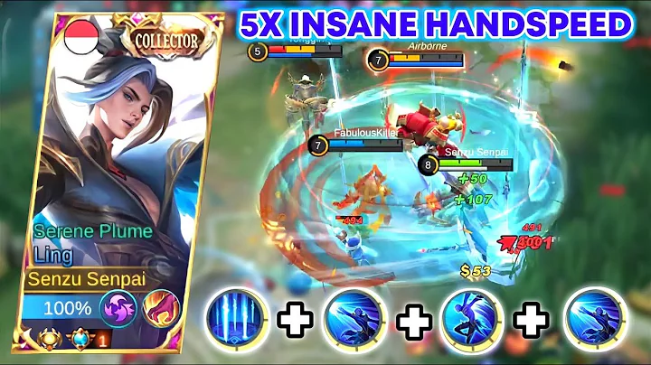 LING FASTHAND 5X SPEED DASH COMBO DESTROYS ENEMY • SUPER AGGRESSIVE & ON POIN • Mobile Legends