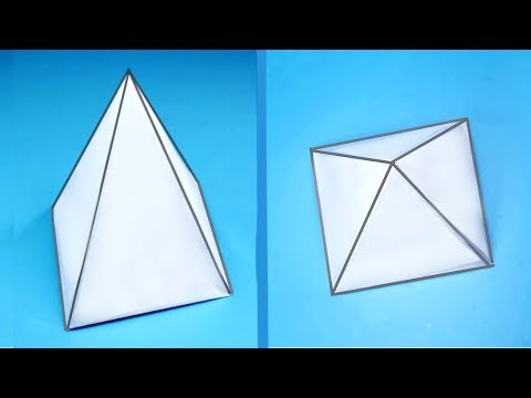 Как сделать ЧЕТЫРЕХУГОЛЬНУЮ ПИРАМИДУ из бумаги? ||| Геометрические фигуры своими руками Как сделать ЧЕТЫРЕХУГОЛЬНУЮ ПИРАМИДУ из бумаги? ||| Геометрические фигуры своими руками