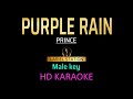 PURPLE RAIN - Prince (Male Key) HD KARAOKE