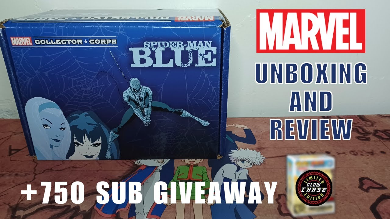Spider-Man: Blue Marvel Collector Corps Mystery Box - Unboxing and Review - 750 Sub Giveaway