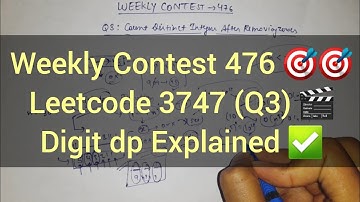 Leetcode 3747 🔥 Count Distinct Integers After Removing Zeros | Weekly Contest 476 Q3 | Digit DP 