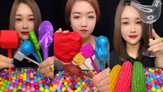 Colorful Candy Snacks P121 🍭🌈🍫 | ASMR Mukbang 🎉 #sweet #candy #snacks #asmr #mukbang #usa #newyork