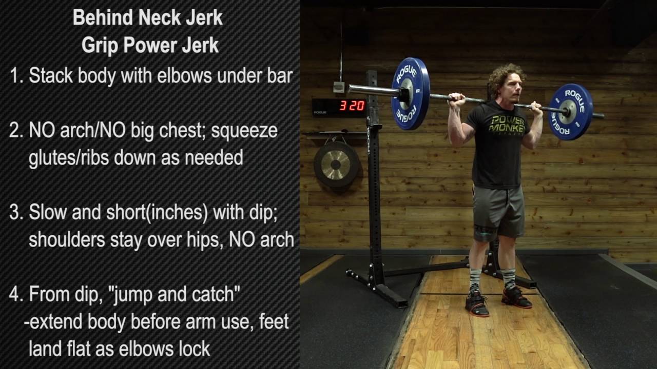 Behind Neck Jerk Grip Power Jerk YouTube