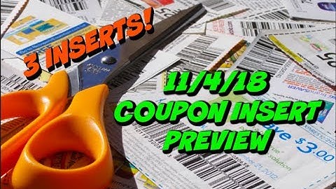 11/4/18 COUPON INSERT PREVIEW | 3 INSERTS....Must Get Coupons for Deals!