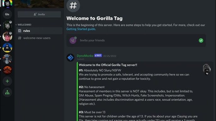 How to join the gorilla tag discord sever + verification 