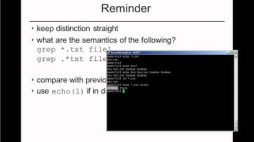2013 10 1    Regular Expressions 11 Understanding and Diagnosing and Preventing Filename Expansion I