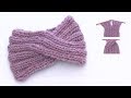 How to knit a head band with a cable mid front.