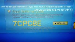 splitgate referral code, 50 splitcoins for free!
