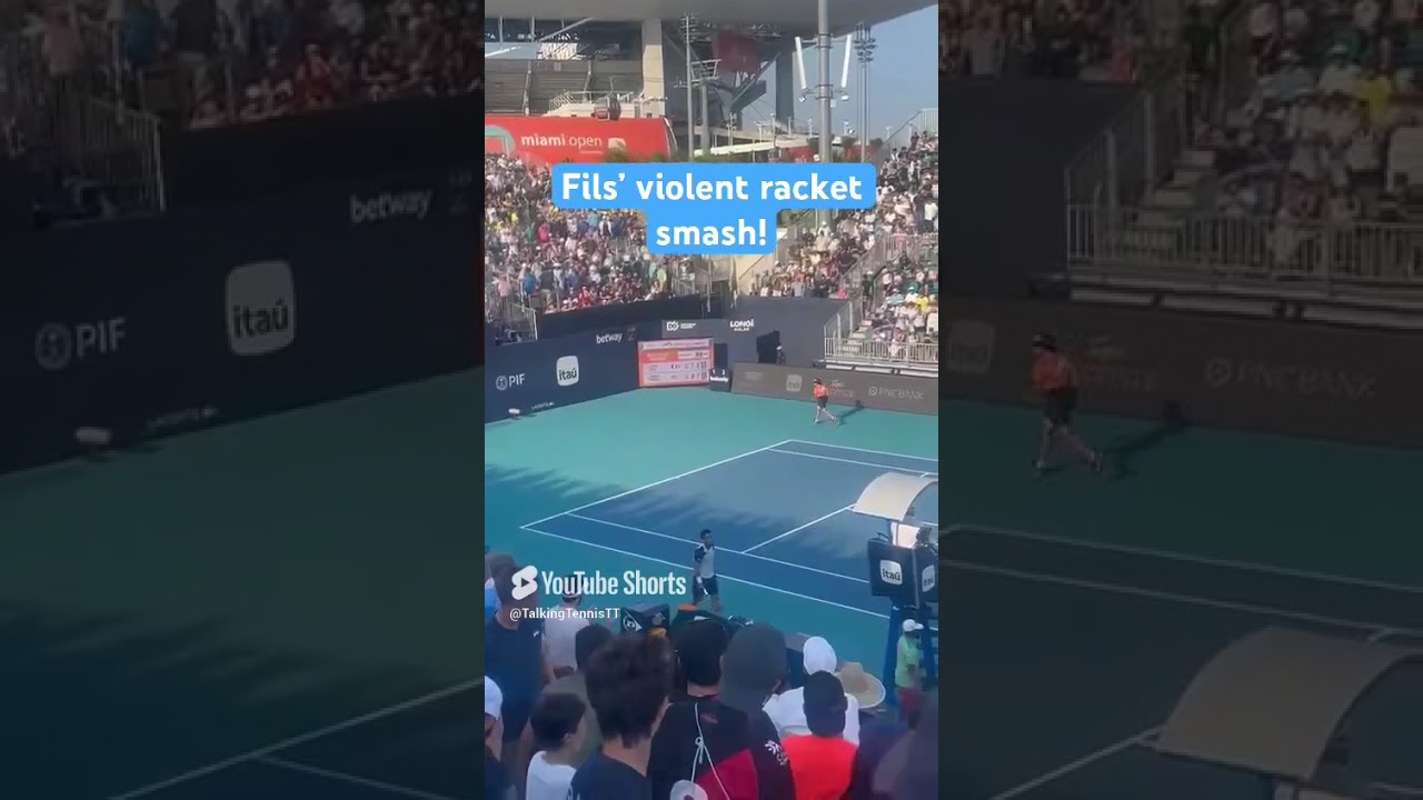 From racket smash to Masters 1000 champ! This incident from Fils - Tiafoe pt.1 took headlines