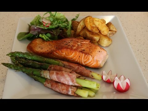Video Cá hồi rán sốt măng tây cuộn thịt hun khói | BẾP VIỆT... - youtube