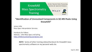 Wiley KnowItAll New MS Software:  Library Searches of Unresolved Components in EI GCMS Analyses