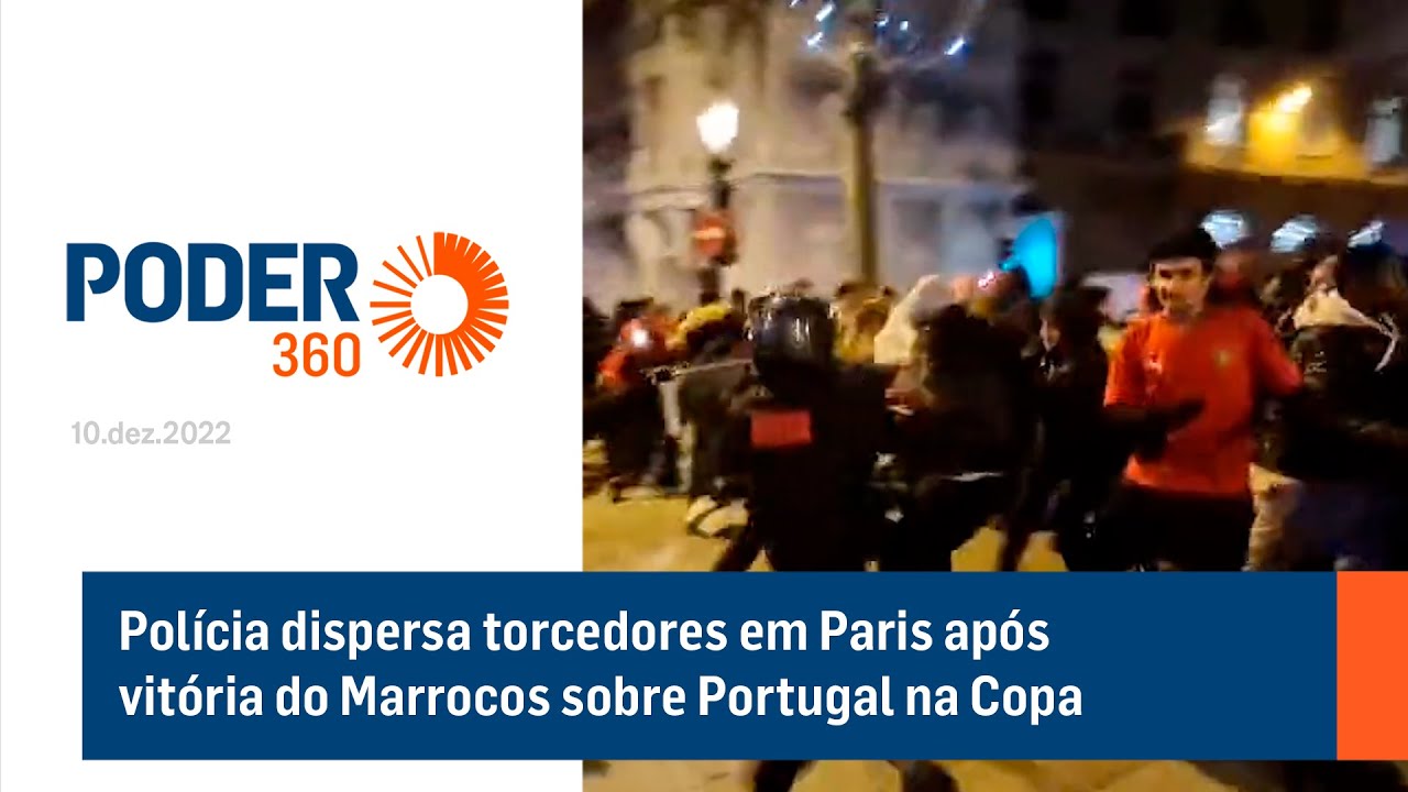 Polícia dispersa torcedores em Paris após vitória do Marrocos sobre Portugal na Copa