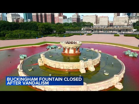 Buckingham Fountain vandalized, closed until further notice