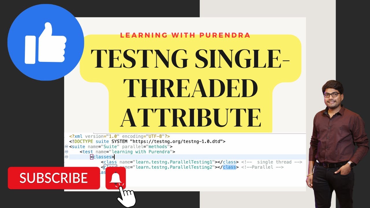 How to use singlethreaded attribute in TestNG | Purendra - YouTube