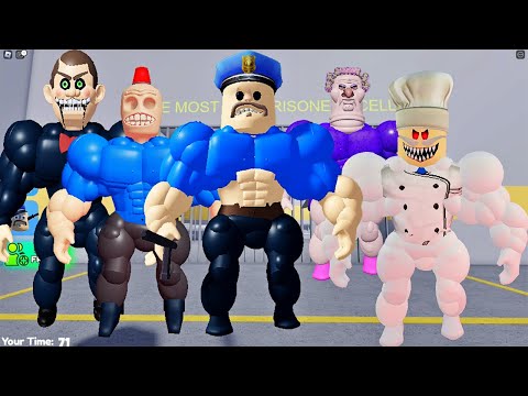 MUSCLE BARRY'S PRISON RUN! SCARY OBBY FULL GAME
