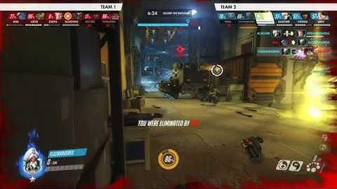 Overwatch - Ana Bot Shooting Through the Payload Bug (Replay Moment - Hard Bots)